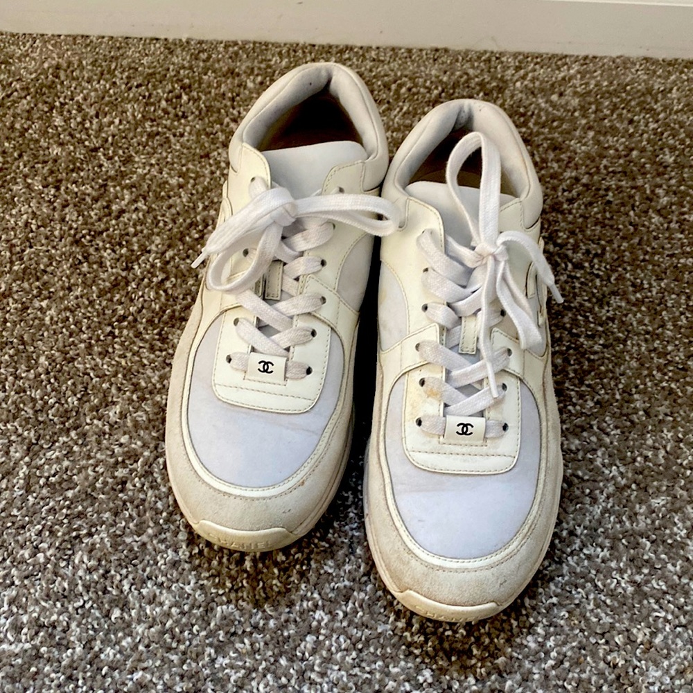 Authentic Chanel sneakers gently worn
